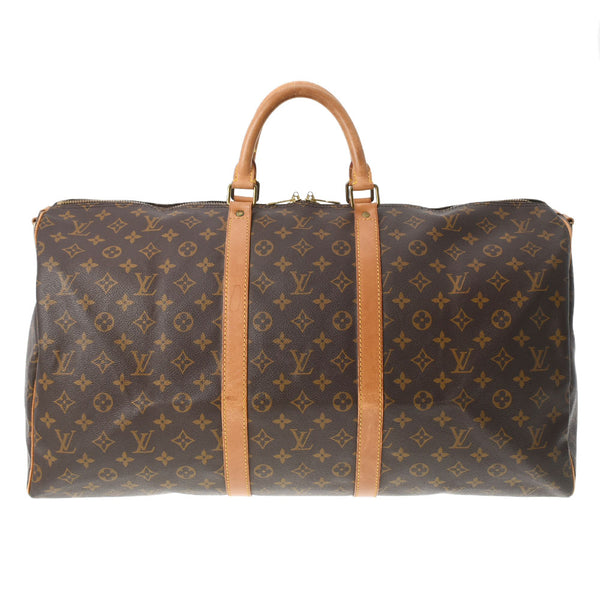 LOUIS VUITTON ルイヴィトン モノグラム キーポルバンドリエール 55 ブラウン M41414 ユニセックス モノグラムキャンバス ボストンバッグ Bランク 中古 銀蔵