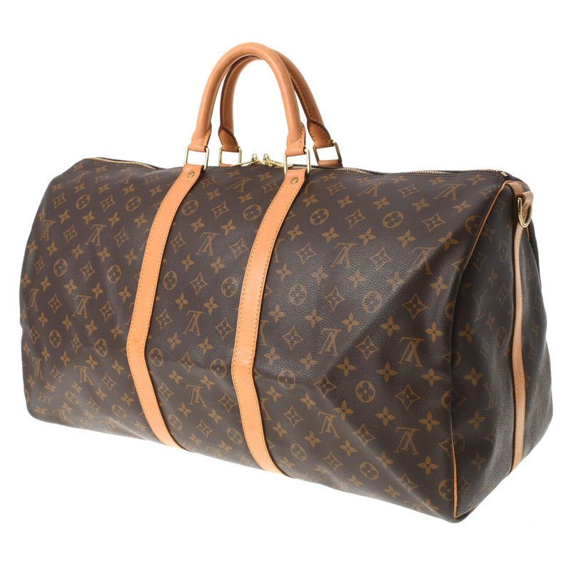 LOUIS VUITTON ルイヴィトン モノグラム キーポルバンドリエール 55 ブラウン M41414 ユニセックス モノグラムキャンバス ボストンバッグ ABランク 中古 銀蔵