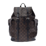 LOUIS VUITTON ルイヴィトン モノグラム マカサー クリストファー PM ブラウン M43735 メンズ モノグラムマカサー リュック・デイパック ABランク 中古 銀蔵