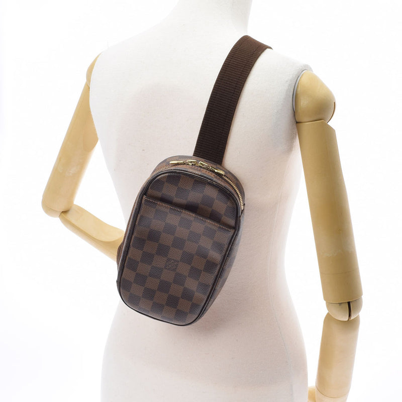 LOUIS VUITTON ルイヴィトン ダミエ ポシェットガンジュ SPオーダー ブラウン N48048 ユニセックス ダミエキャンバス ボディバッグ ABランク 中古 銀蔵