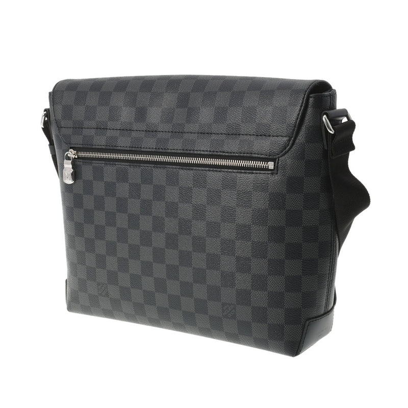 LOUIS VUITTON ルイヴィトン ダミエ グラフィット ディストリクトMM NV2 ブラック/グレー N40350 メンズ ダミエグラフィットキャンバス ショルダーバッグ 新同 中古 銀蔵