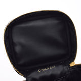 CHANEL シャネル 縦型バニティ ブラック ゴールド金具 レディース  キャビアスキン ハンドバッグ ABランク 中古 銀蔵