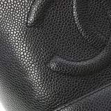 CHANEL シャネル 縦型バニティ ブラック ゴールド金具 レディース  キャビアスキン ハンドバッグ ABランク 中古 銀蔵