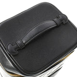 CHANEL シャネル 縦型バニティ ブラック ゴールド金具 レディース  キャビアスキン ハンドバッグ ABランク 中古 銀蔵