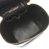 CHANEL シャネル 縦型バニティ ブラック ゴールド金具 レディース  キャビアスキン ハンドバッグ ABランク 中古 銀蔵