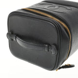 CHANEL シャネル 縦型バニティ ブラック ゴールド金具 レディース  キャビアスキン ハンドバッグ ABランク 中古 銀蔵