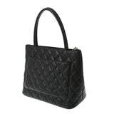 CHANEL シャネル 復刻トート ブラック シルバー金具 レディース キャビアスキン トートバッグ Aランク 中古 銀蔵