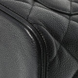 CHANEL シャネル 復刻トート ブラック シルバー金具 レディース キャビアスキン トートバッグ Aランク 中古 銀蔵