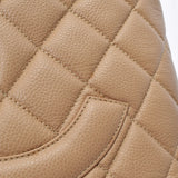 CHANEL シャネル 復刻トート ベージュ ゴールド金具 レディース キャビアスキン トートバッグ ABランク 中古 銀蔵