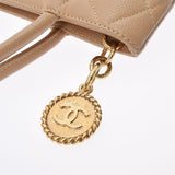 CHANEL シャネル 復刻トート ベージュ ゴールド金具 レディース キャビアスキン トートバッグ ABランク 中古 銀蔵