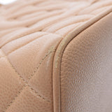 CHANEL シャネル 復刻トート ベージュ ゴールド金具 レディース キャビアスキン トートバッグ ABランク 中古 銀蔵