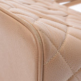 CHANEL シャネル 復刻トート ベージュ ゴールド金具 レディース キャビアスキン トートバッグ ABランク 中古 銀蔵