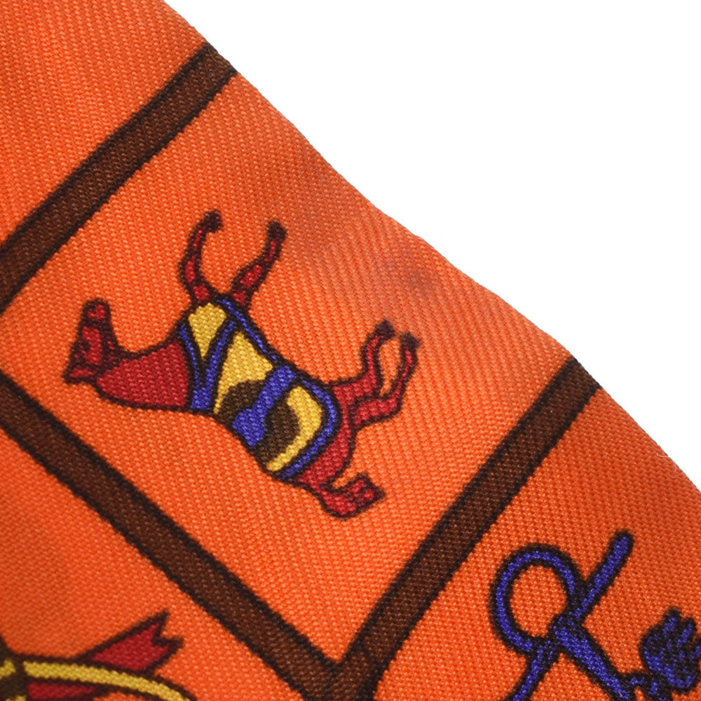 エルメスツイリー 馬具柄 旧タグ オレンジ レディース スカーフ HERMES