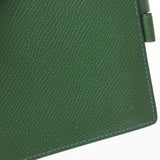 HERMES エルメス 緑/ブルーフランス □A刻印(1997年頃) ユニセックス クシュベル 手帳カバー Bランク 中古 銀蔵