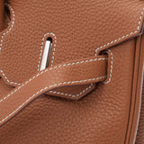 HERMES エルメス バーキン 35 ゴールド パラジウム金具 □N刻印(2010年頃) ユニセックス トゴ ハンドバッグ Aランク 中古 銀蔵
