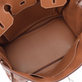 HERMES エルメス バーキン 35 ゴールド パラジウム金具 □N刻印(2010年頃) ユニセックス トゴ ハンドバッグ Aランク 中古 銀蔵