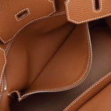 HERMES エルメス バーキン 35 ゴールド パラジウム金具 □N刻印(2010年頃) ユニセックス トゴ ハンドバッグ Aランク 中古 銀蔵