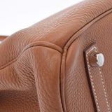 HERMES エルメス バーキン 35 ゴールド パラジウム金具 □N刻印(2010年頃) ユニセックス トゴ ハンドバッグ Aランク 中古 銀蔵