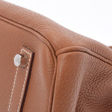 HERMES エルメス バーキン 35 ゴールド パラジウム金具 □N刻印(2010年頃) ユニセックス トゴ ハンドバッグ Aランク 中古 銀蔵