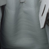 HERMES エルメス バーキン 30 ブルーグラシエ パラジウム金具 X刻印(2016年頃) レディース ヴォーエプソン ハンドバッグ Aランク 中古 銀蔵