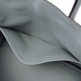 HERMES エルメス バーキン 30 ブルーグラシエ パラジウム金具 X刻印(2016年頃) レディース ヴォーエプソン ハンドバッグ Aランク 中古 銀蔵