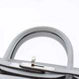 HERMES エルメス バーキン 30 ブルーグラシエ パラジウム金具 X刻印(2016年頃) レディース ヴォーエプソン ハンドバッグ Aランク 中古 銀蔵