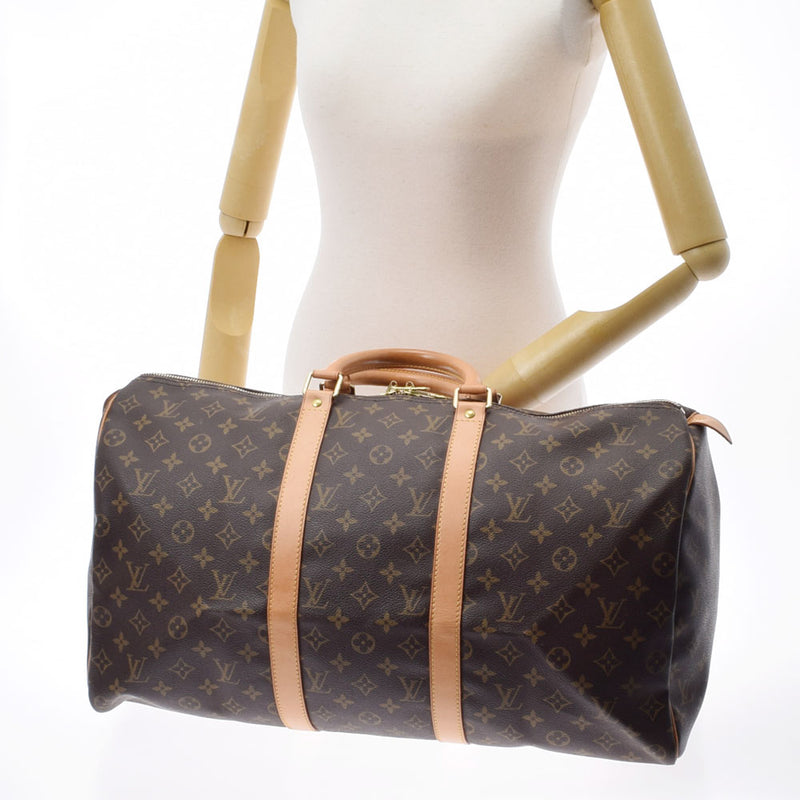 LOUIS VUITTON ルイヴィトン モノグラム キーポル50 ブラウン M41426  ユニセックス モノグラムキャンバス ボストンバッグ Aランク 中古 銀蔵