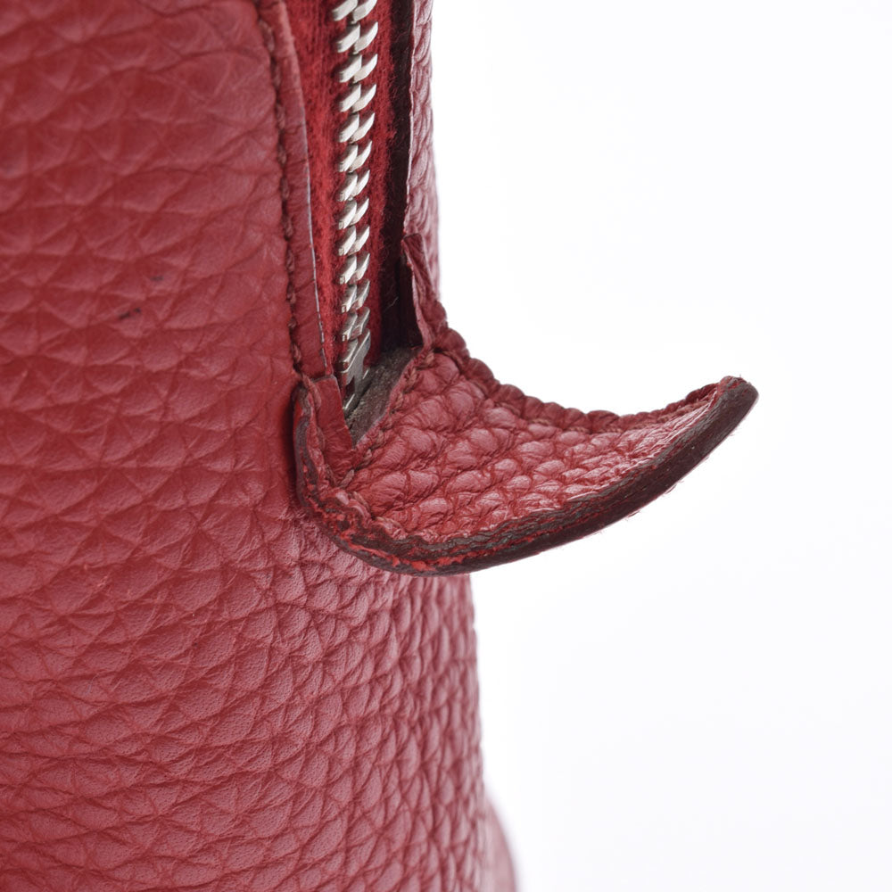 エルメスヴィクトリア35 ルージュカザック シルバー金具 □P刻印(2012  