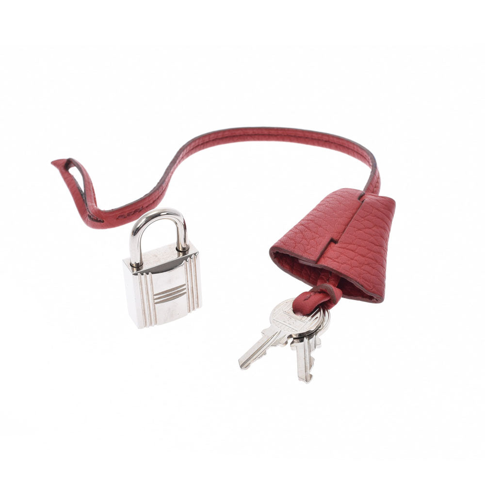 エルメスヴィクトリア35 ルージュカザック シルバー金具 □P刻印(2012  