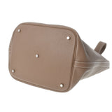 HERMES エルメス ピコタンGM エトゥープ シルバー金具 □M刻印(2009年頃) レディース トリヨンクレマンス ハンドバッグ ABランク 中古 銀蔵