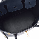 HERMES エルメス バーキン30 ブルーインディゴ ゴールド金具 ○W刻印(1993年頃) レディース クシュベル ハンドバッグ ABランク 中古 銀蔵