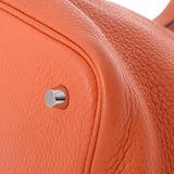 HERMES エルメス ピコタンロック MM  オレンジポピー シルバー金具 Y刻印(2020年頃) レディース トリヨンクレマンス ハンドバッグ Aランク 中古 銀蔵