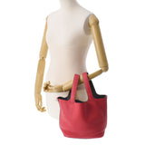 HERMES エルメス ピコタンロックMM カザック ローズエクストリーム シルバー金具 D刻印(2019年頃) レディース トリヨンクレマンス ハンドバッグ Aランク 中古 銀蔵