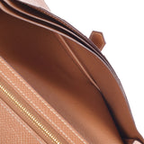 HERMES エルメス ベアンスフレ  ゴールド ゴールド金具 C刻印(2018年頃) レディース ヴォーエプソン 長財布 Bランク 中古 銀蔵