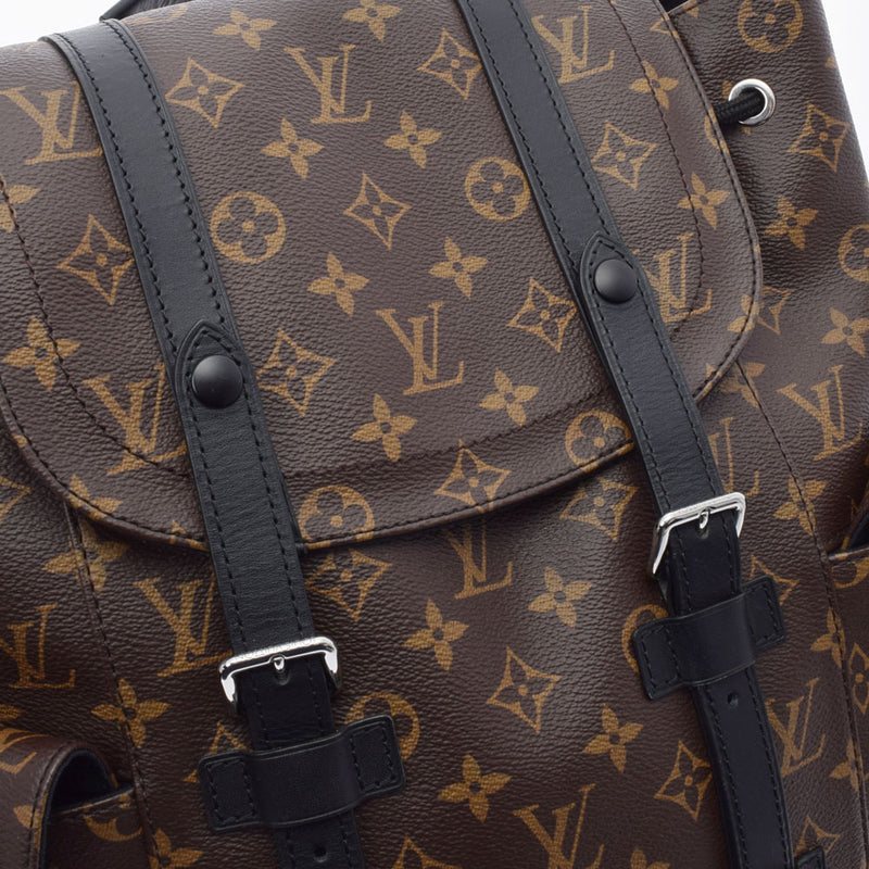 LOUIS VUITTON ルイヴィトン モノグラム マカサー クリストファー PM ブラウン M43735 メンズ モノグラムマカサー リュック・デイパック Aランク 中古 銀蔵