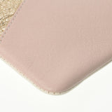 Chloe クロエ 白×ピンク×ゴールド メンズ レザー クラッチバッグ ABランク 中古 銀蔵