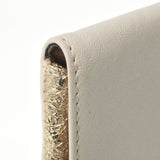 Chloe クロエ 白×ピンク×ゴールド メンズ レザー クラッチバッグ ABランク 中古 銀蔵