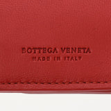 BOTTEGAVENETA ボッテガヴェネタ イントレチャート  赤 134075 ユニセックス ラムスキン 長財布 Aランク 中古 銀蔵