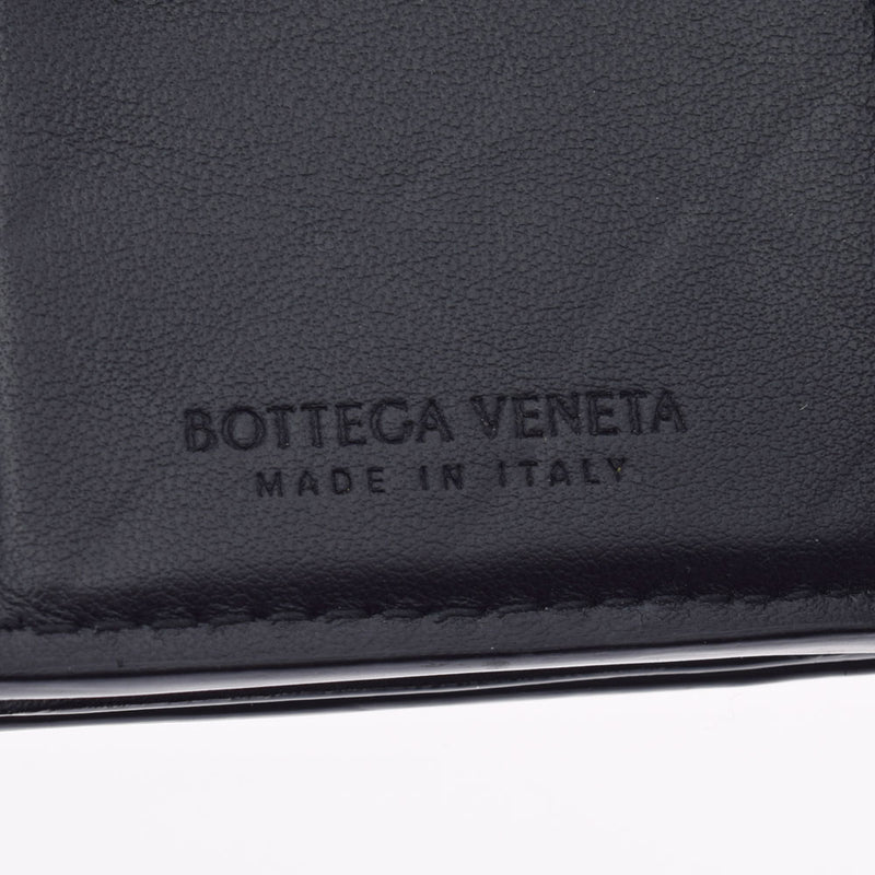 BOTTEGAVENETA ボッテガヴェネタ イントレチャート コンパクトウォレット  黒 P01396655O ユニセックス カーフ 三つ折り財布 Bランク 中古 銀蔵