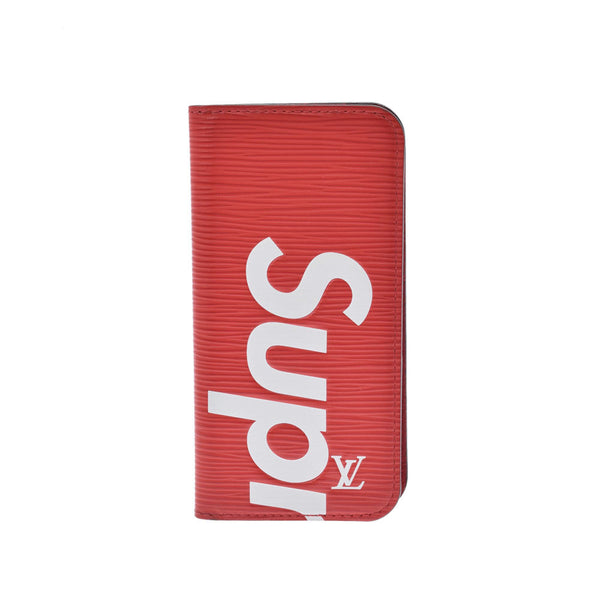 LOUIS VUITTON ルイヴィトン エピ iPhone7 Supremeコラボ スマホケース 赤/白 M64498 ユニセックス エピレザー 携帯・スマホアクセサリー ABランク 中古 銀蔵