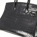 HERMES エルメス バーキン 30 黒 ゴールド金具 A刻印(2017年頃) レディース ニロティカス ハンドバッグ ABランク 中古 銀蔵