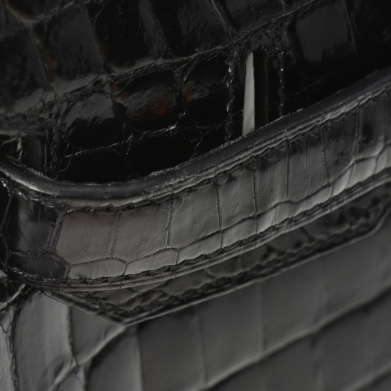 HERMES エルメス バーキン 30 黒 ゴールド金具 A刻印(2017年頃) レディース ニロティカス ハンドバッグ ABランク 中古 銀蔵