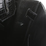 HERMES エルメス バーキン 30 黒 ゴールド金具 A刻印(2017年頃) レディース ニロティカス ハンドバッグ ABランク 中古 銀蔵