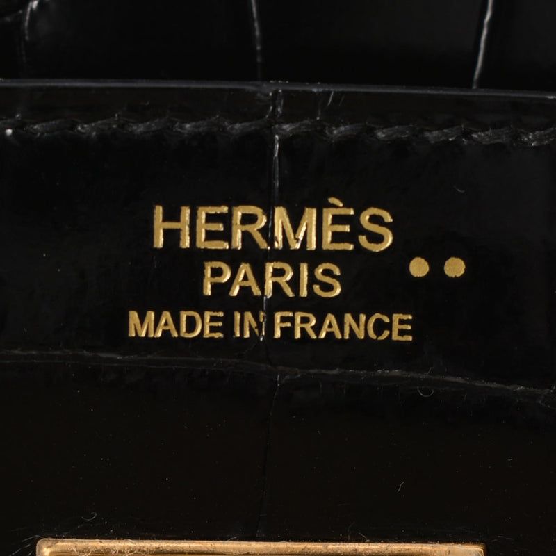 HERMES エルメス バーキン 30 黒 ゴールド金具 A刻印(2017年頃) レディース ニロティカス ハンドバッグ ABランク 中古 銀蔵