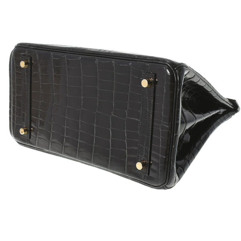 HERMES エルメス バーキン 30 黒 ゴールド金具 A刻印(2017年頃) レディース ニロティカス ハンドバッグ ABランク 中古 銀蔵