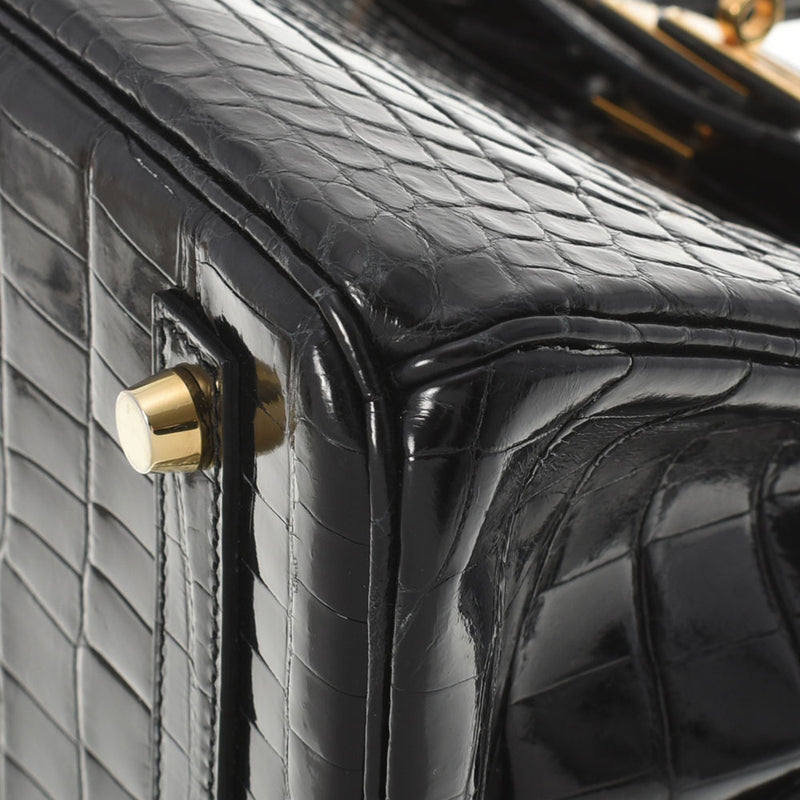 HERMES エルメス バーキン 30 黒 ゴールド金具 A刻印(2017年頃) レディース ニロティカス ハンドバッグ ABランク 中古 銀蔵