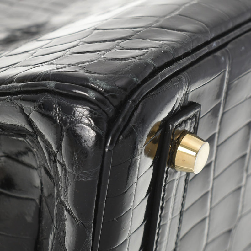 HERMES エルメス バーキン 30 黒 ゴールド金具 A刻印(2017年頃) レディース ニロティカス ハンドバッグ ABランク 中古 銀蔵