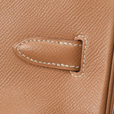 HERMES エルメス バーキン 35 ナチュラル ゴールド金具 □C刻印(1999年頃) ユニセックス クシュベル ハンドバッグ Bランク 中古 銀蔵