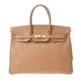 HERMES エルメス バーキン 35 ナチュラル ゴールド金具 □C刻印(1999年頃) ユニセックス クシュベル ハンドバッグ Bランク 中古 銀蔵