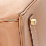 HERMES エルメス バーキン 35 ナチュラル ゴールド金具 □C刻印(1999年頃) ユニセックス クシュベル ハンドバッグ Bランク 中古 銀蔵